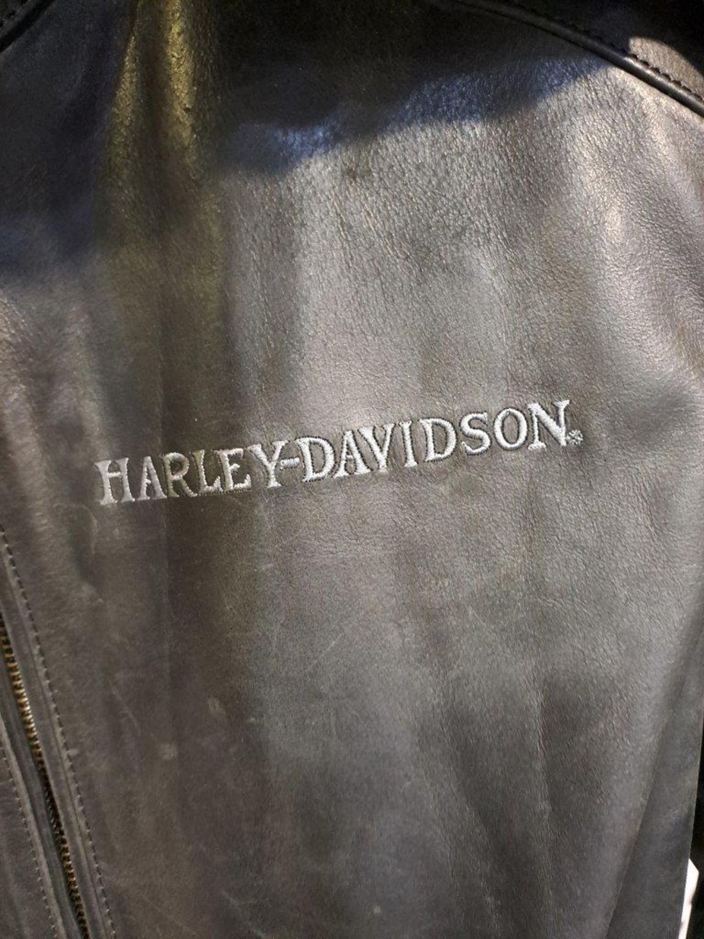 Harley Davidson Leather Reflective Skull XL Mens Jacket - Image 4 of 8