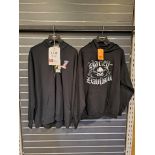 2 x Harley Davidson L Mens Hoodies