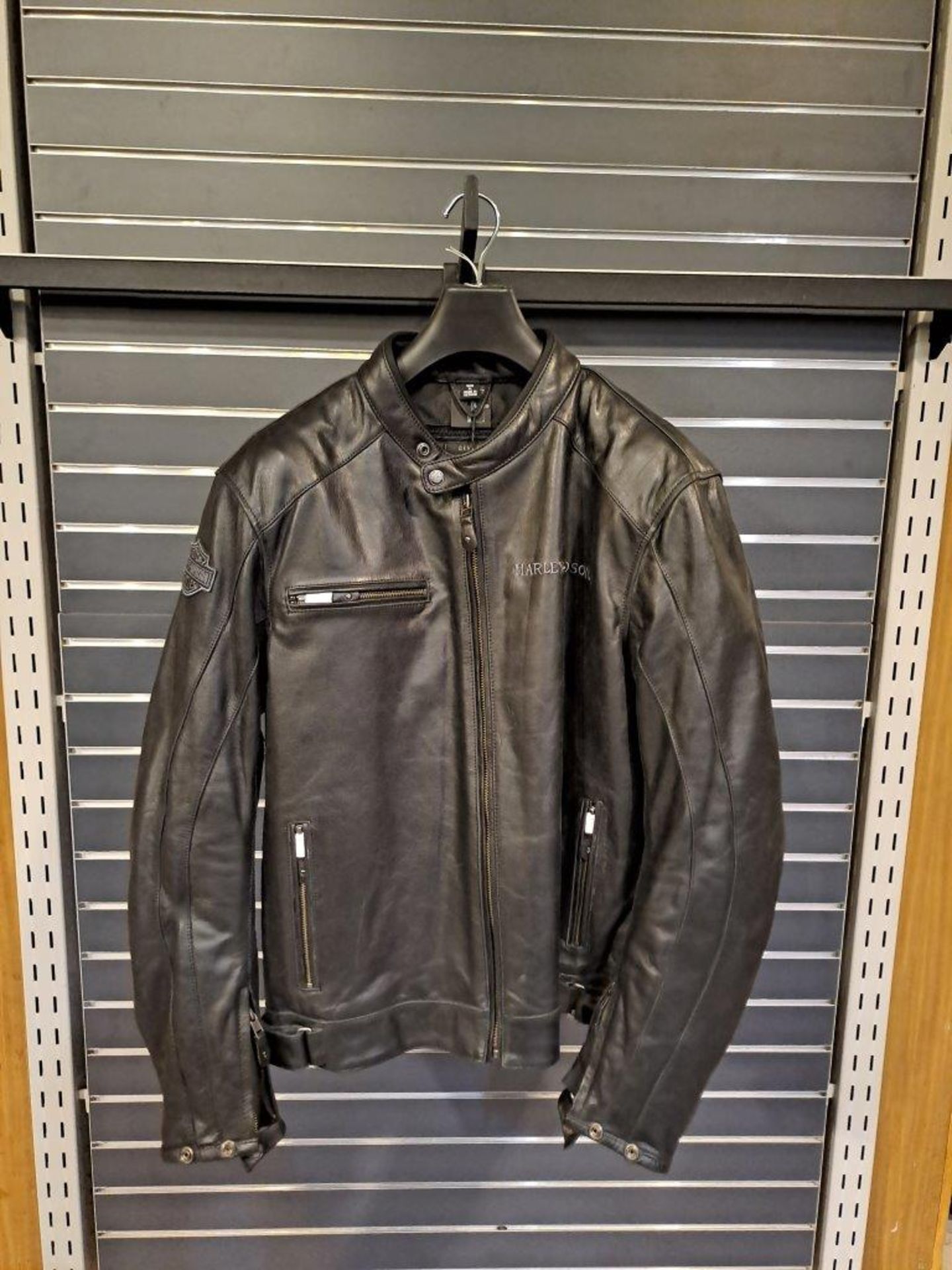 Harley Davidson Leather Reflective Skull XL Mens Jacket - Image 5 of 8