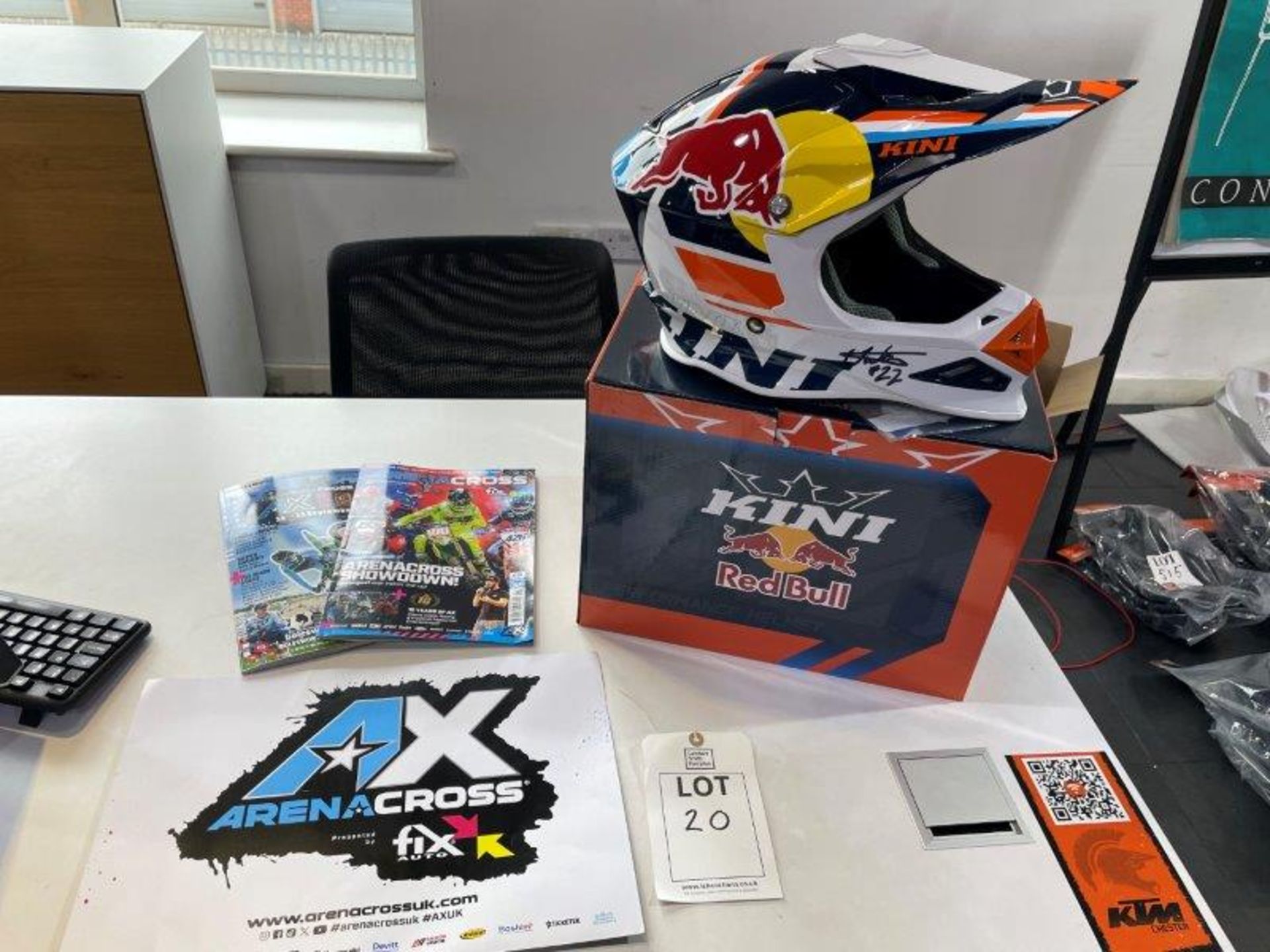 KINI Redbull Autographed Competition Motorbike Helmet - Image 12 of 15