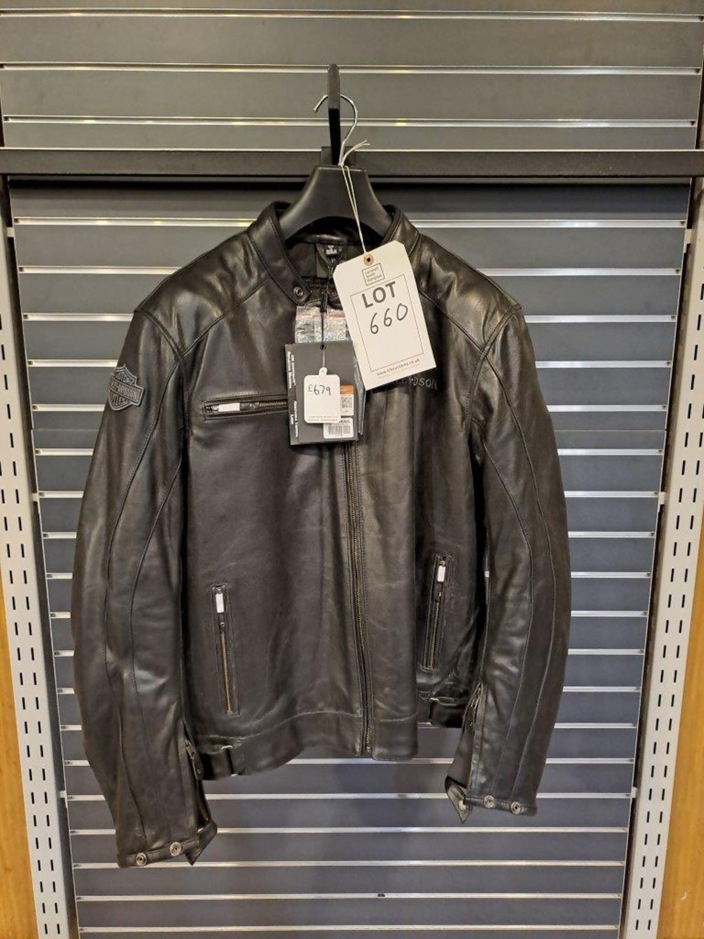 Harley Davidson Leather Reflective Skull XL Mens Jacket - Image 2 of 8