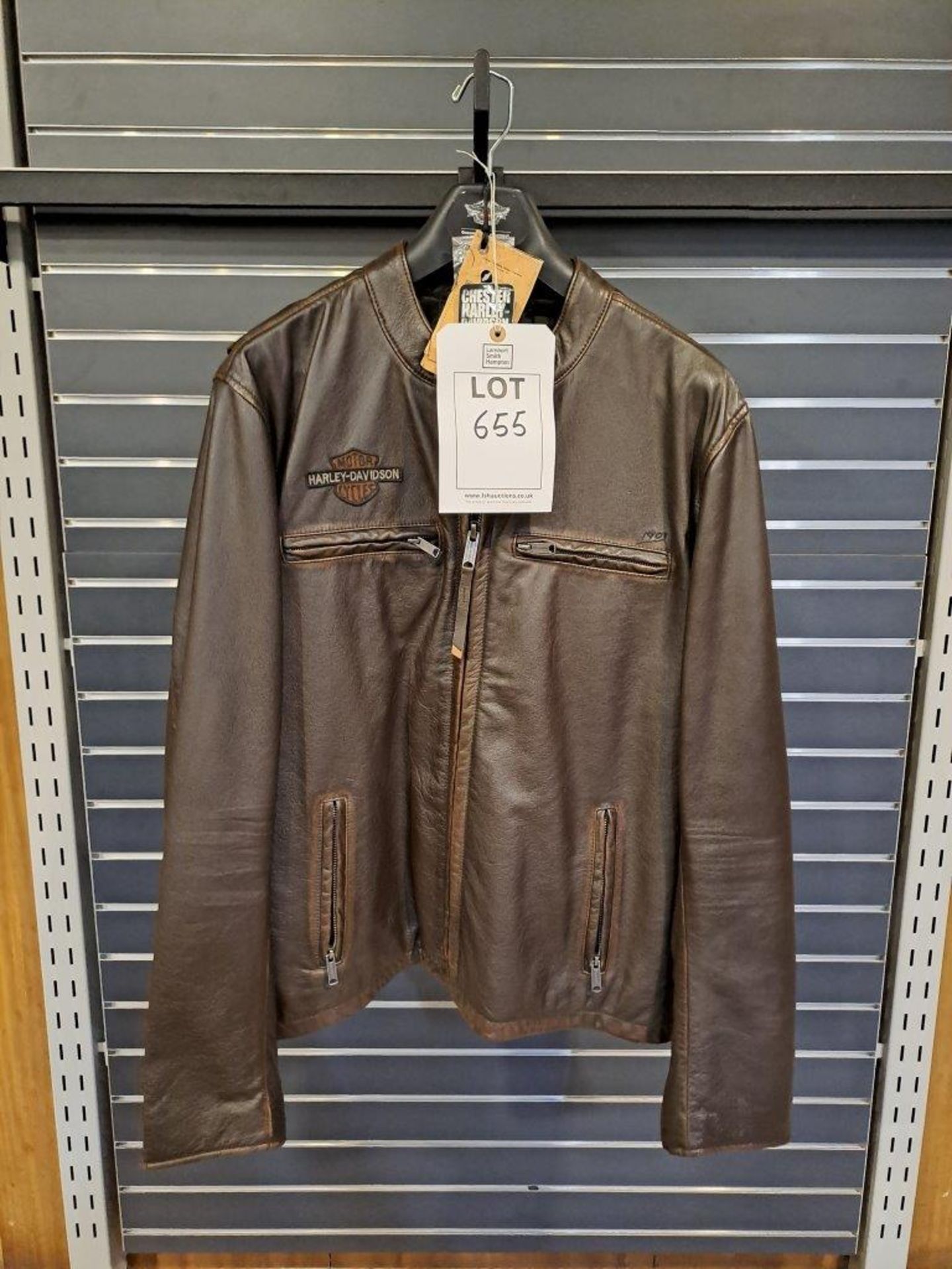 Harley Davidson Brown Leather Large Mens Jacket