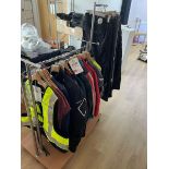 Garment rail containing approx. 25 Items of BMW Clothing