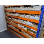 Quantity of Harley Davidson parts, to 5 shelves as pictured