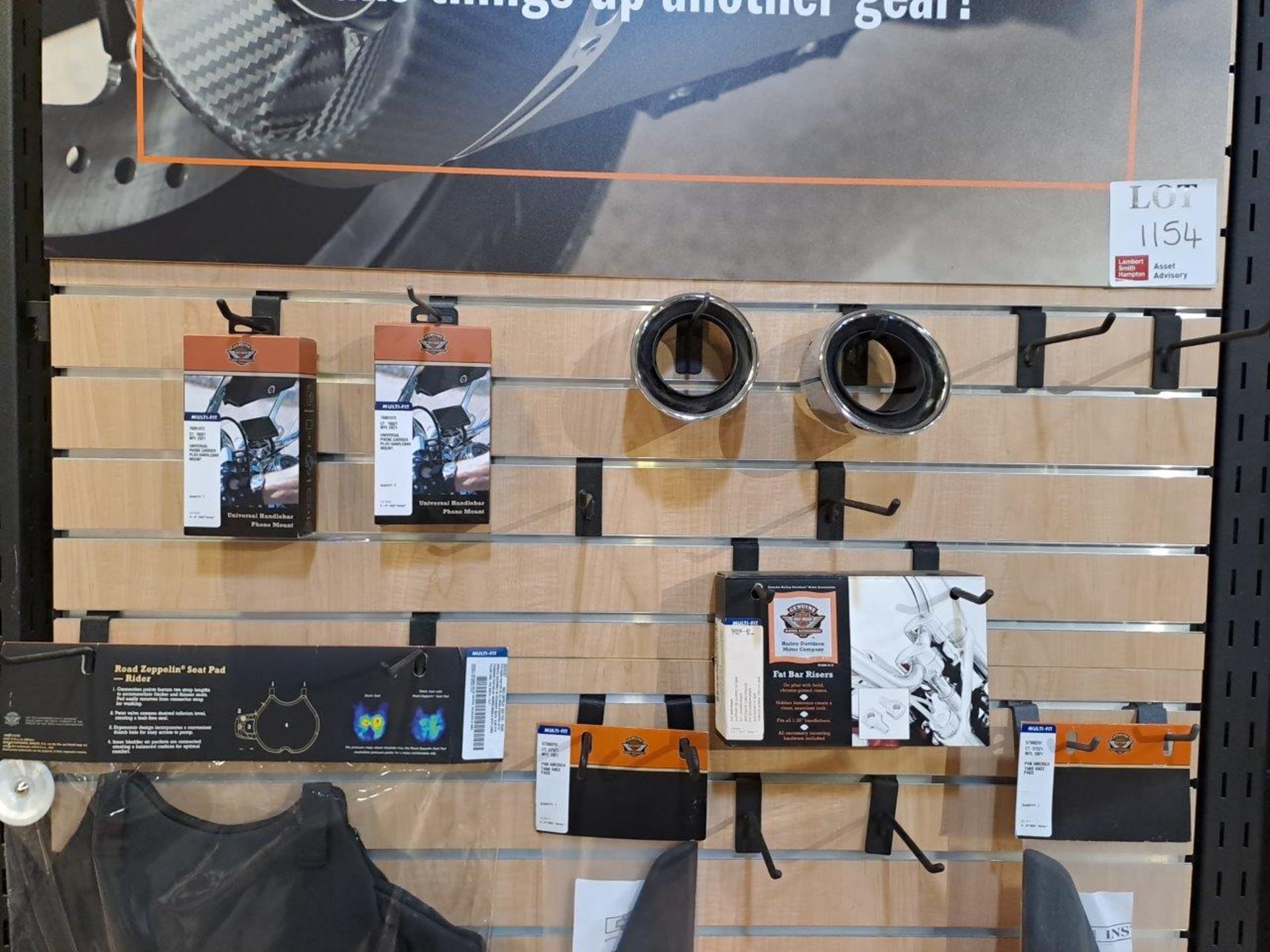 Quantity of Harley Davidson Parts & Accessories, to Retail Display board as Pictured - Image 2 of 5