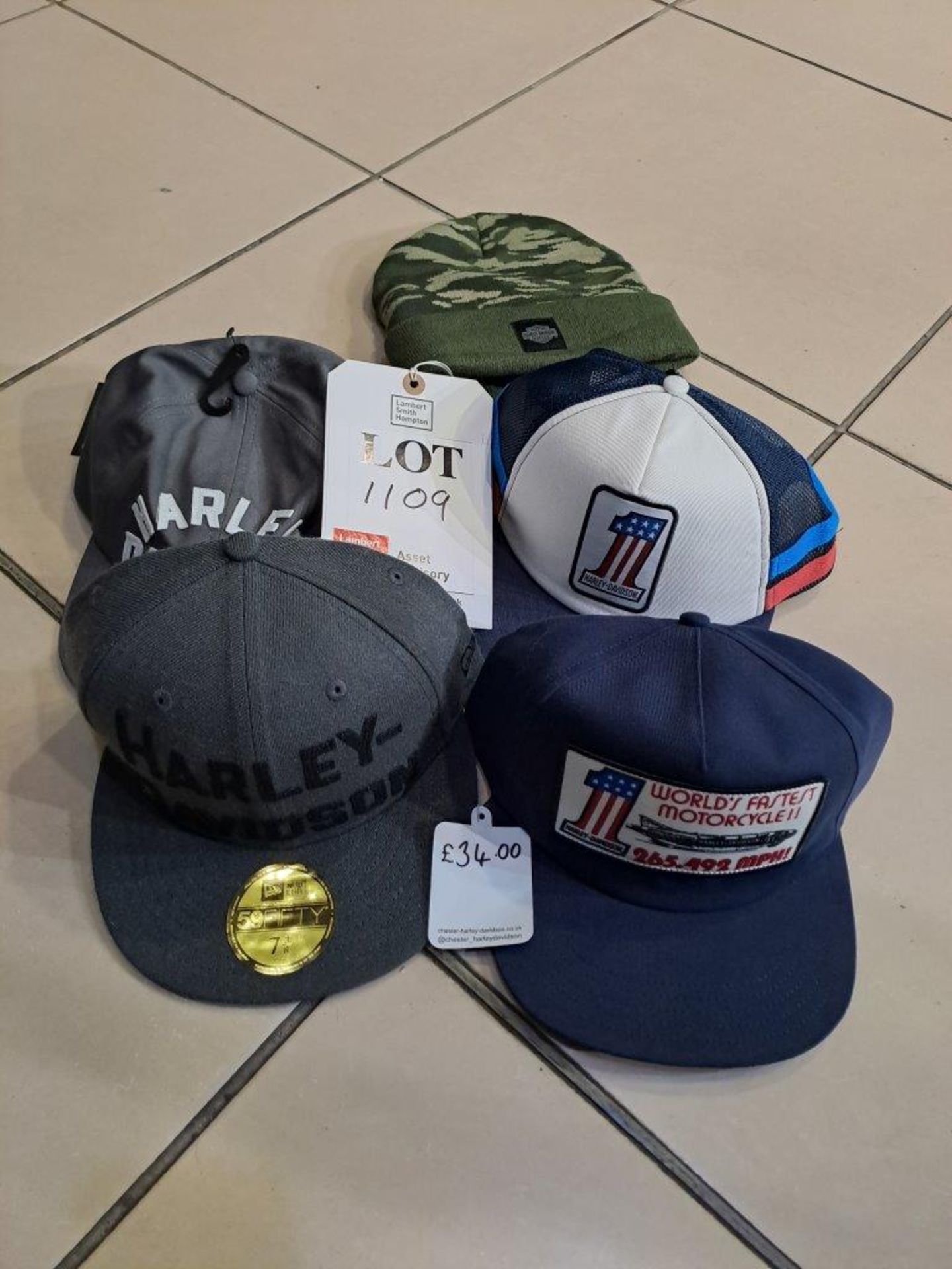 5 x Harley Davidson Mens Caps / Hats