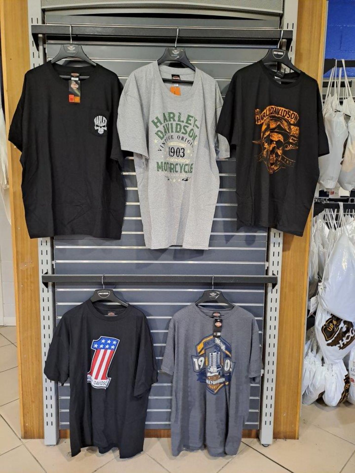 5 x Harley Davidson 2XL Mens T-Shirts