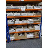 Quantity of Harley Davidson parts, to 5 shelves as pictured