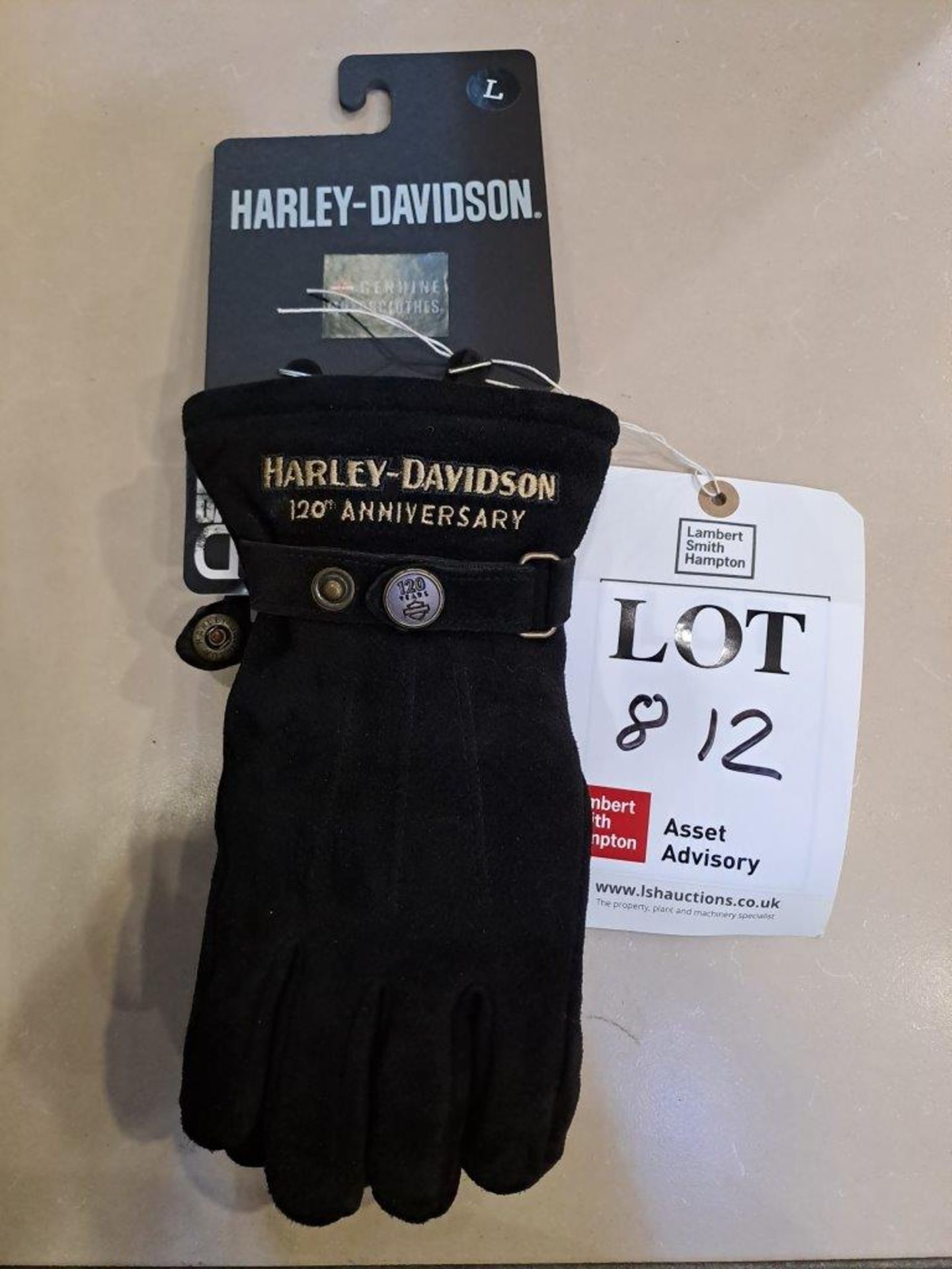 Harley Davidson 120th Anniversary gauntlet Large Motorcycle Gloves