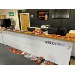 Sales Counter Reception Desk with 3 Double door Cupboards