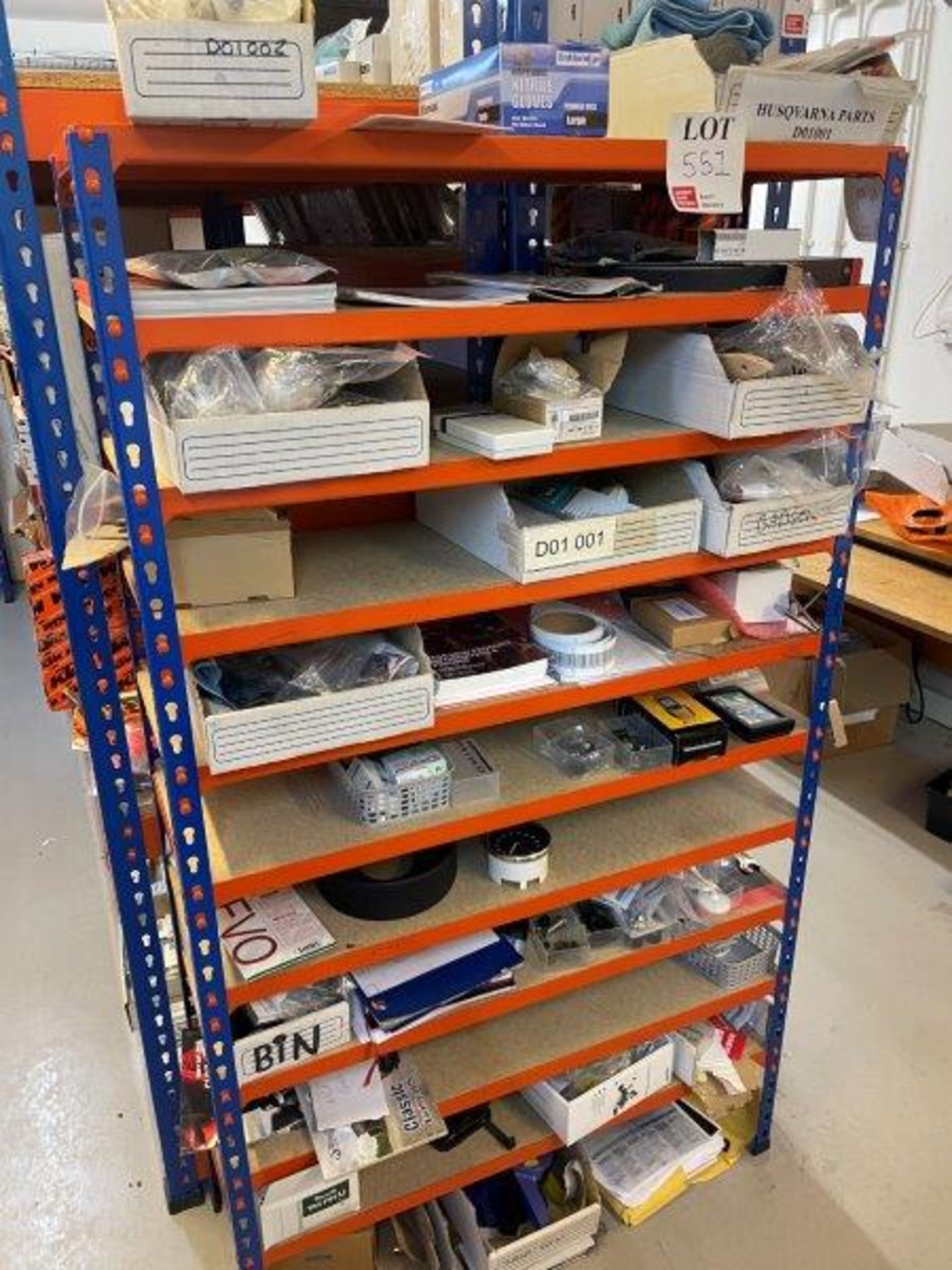 Contents of 9 x shelves of BMW & other Parts