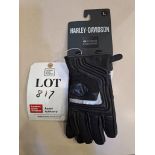 Harley Davidson Barshield Large Motorcycle Gloves