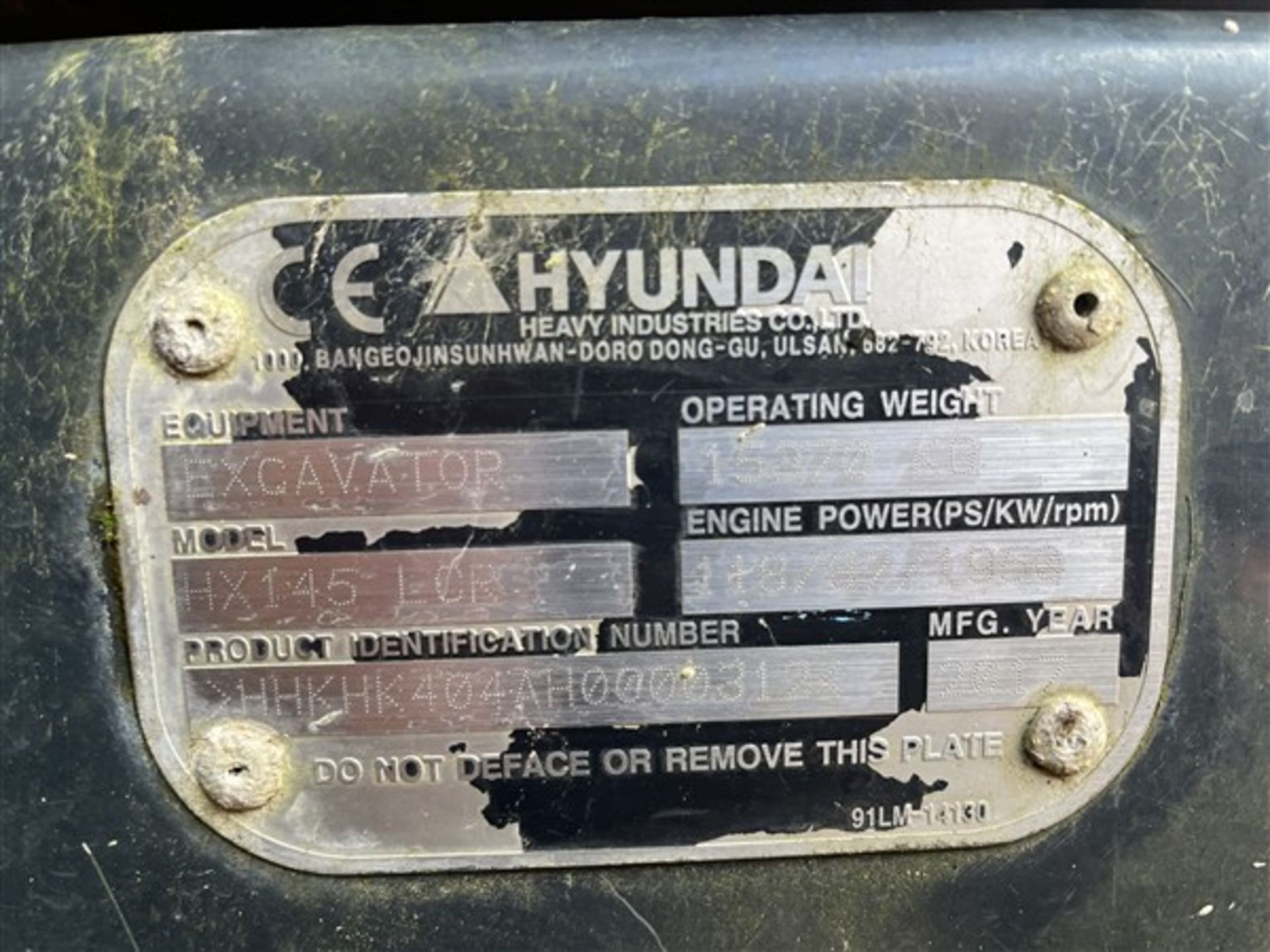 Hyundai HX145 LCR Tracked Excavator (2017) - Image 7 of 9