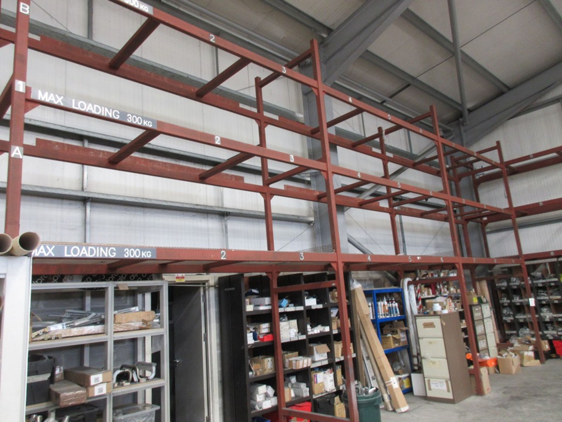 Two 3-bays steel pallet stores racking - Image 2 of 6