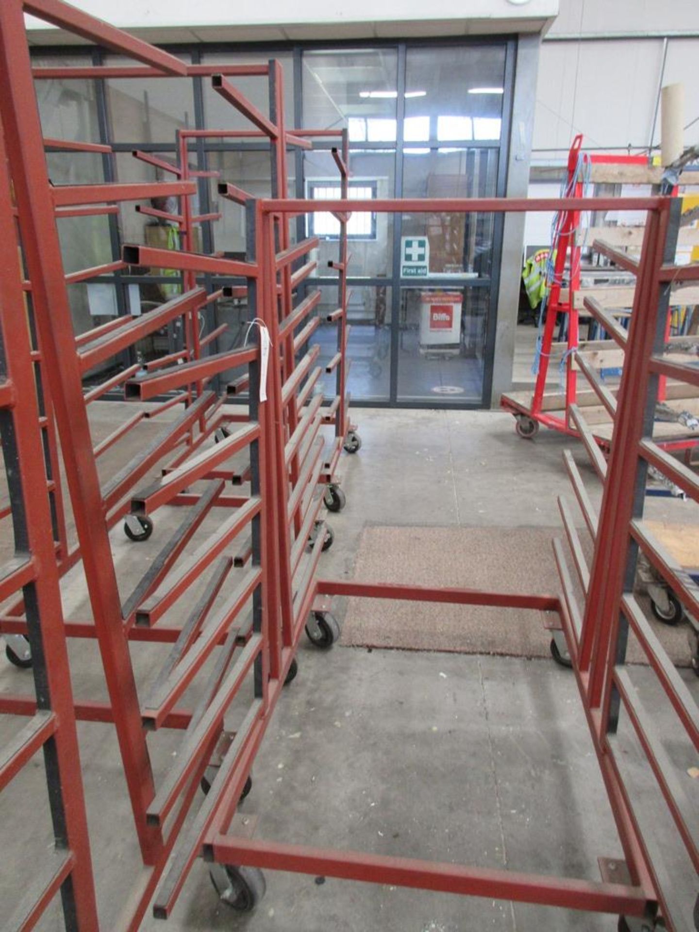 Four assorted A frame mobile stock trollies - Image 4 of 5