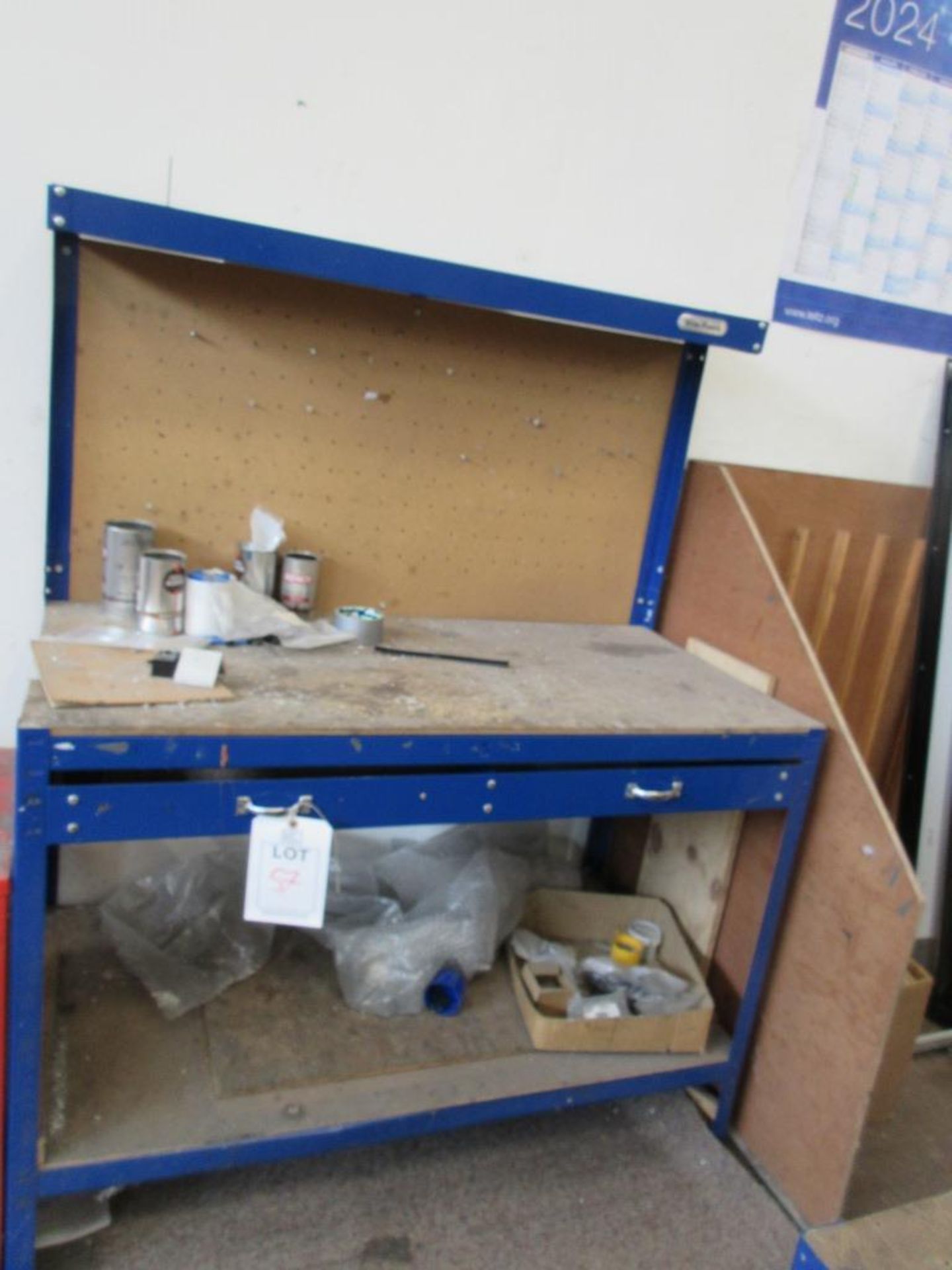 Three aluminium framed single drawer work stations - Image 2 of 3