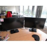 Lenovo Desktop PC, two Acer flatscreen monitors