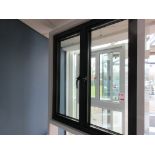 Aluminium framed twin door showroom window