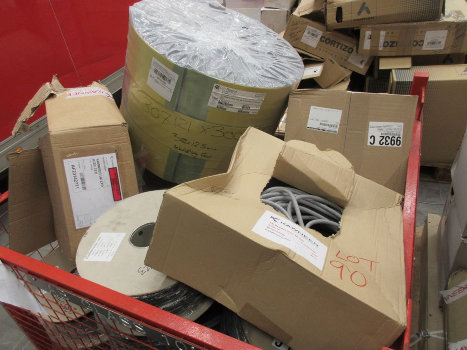 Two crates of assorted insulating foam, beading, etc. - Image 7 of 11