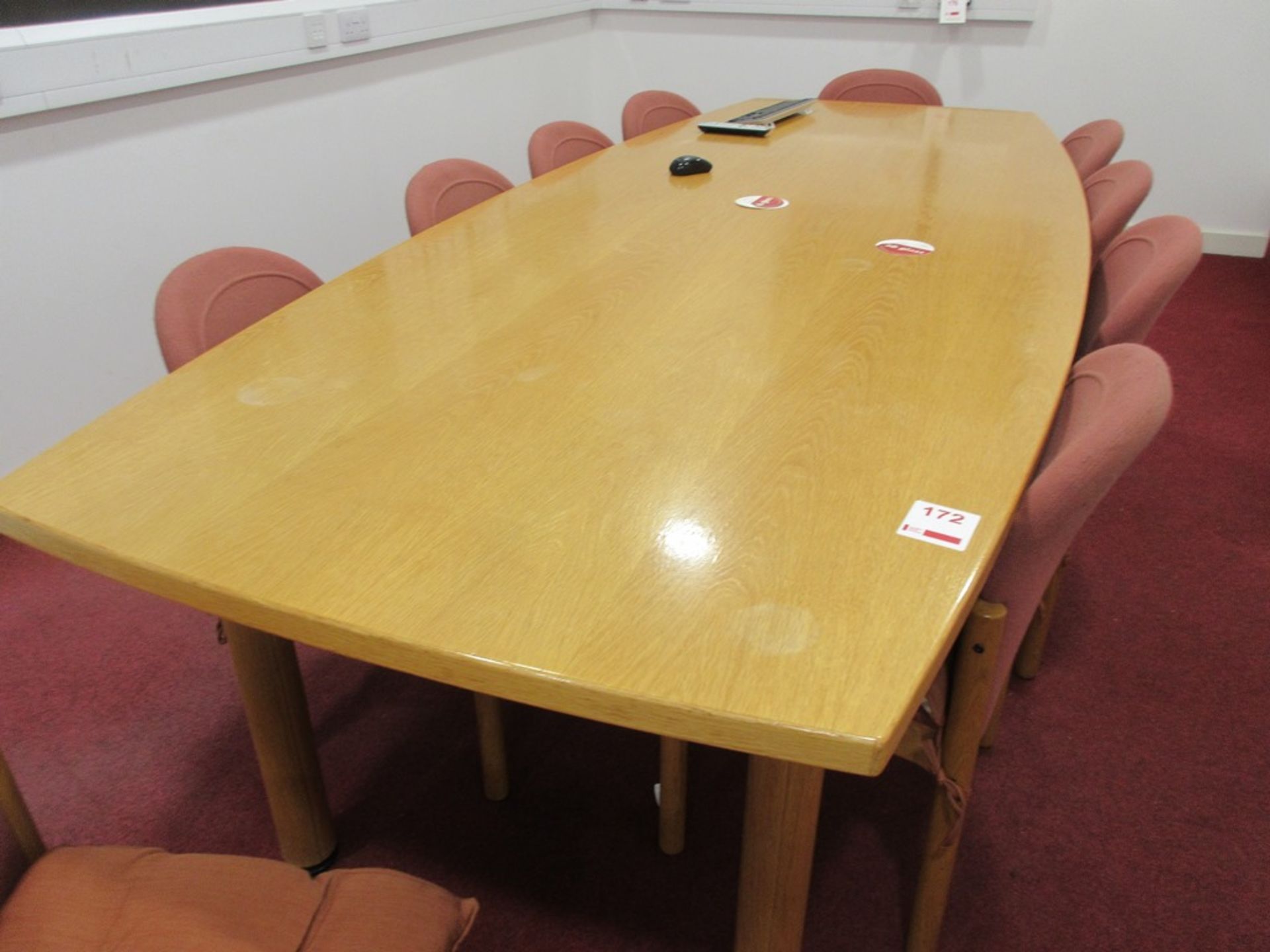 Light wood boardroom table - Image 2 of 3