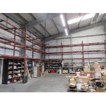 Two 3-bays steel pallet stores racking