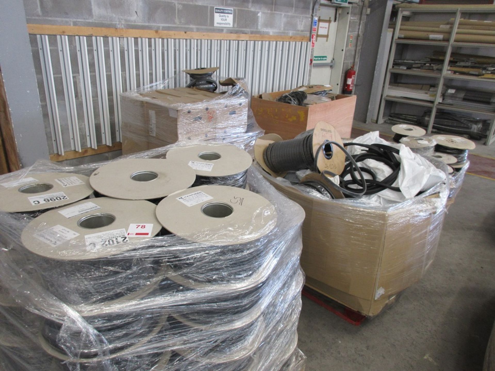 Five pallets of associated beading reels