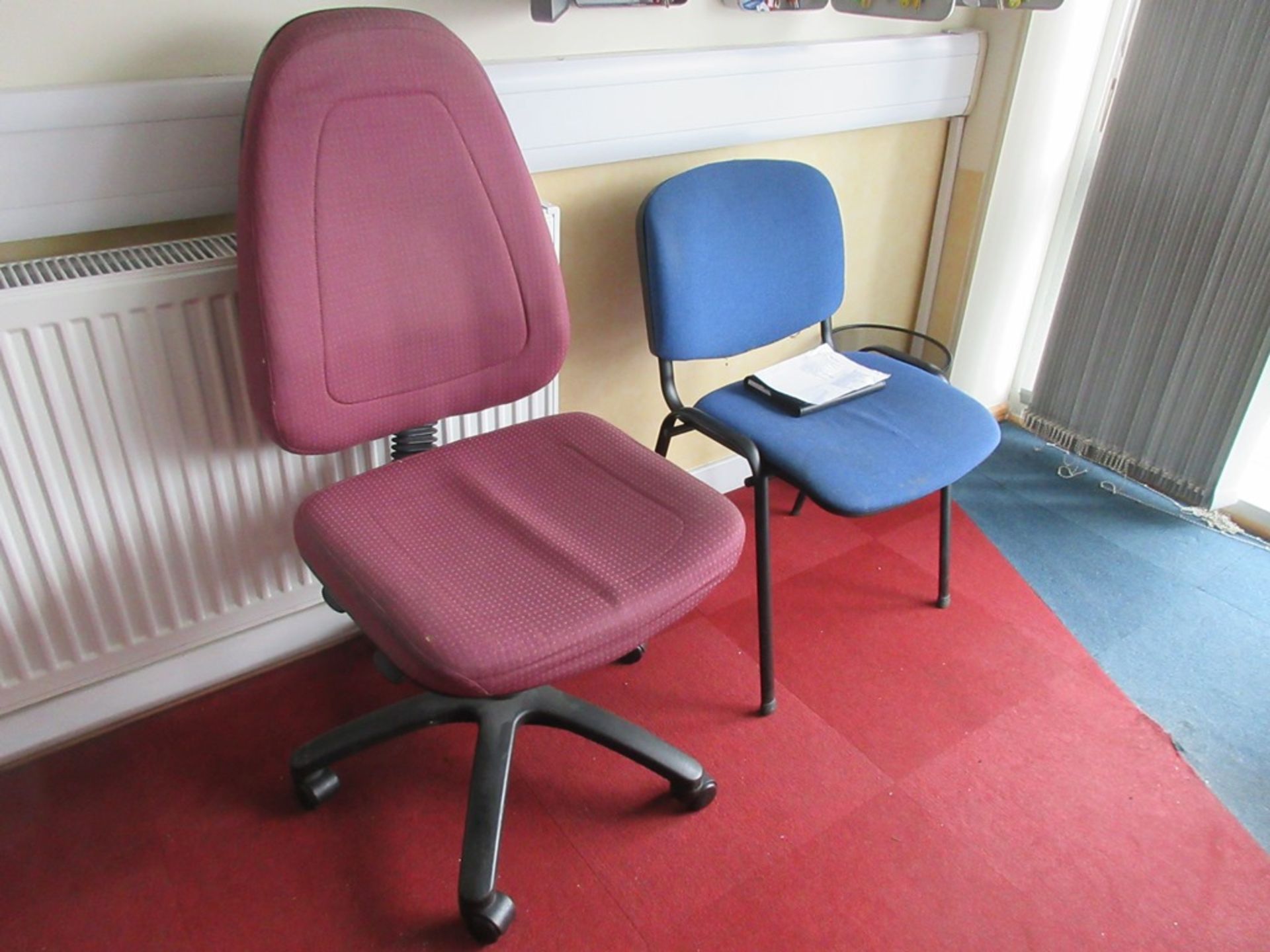 Two grey laminate office desks - Image 2 of 5