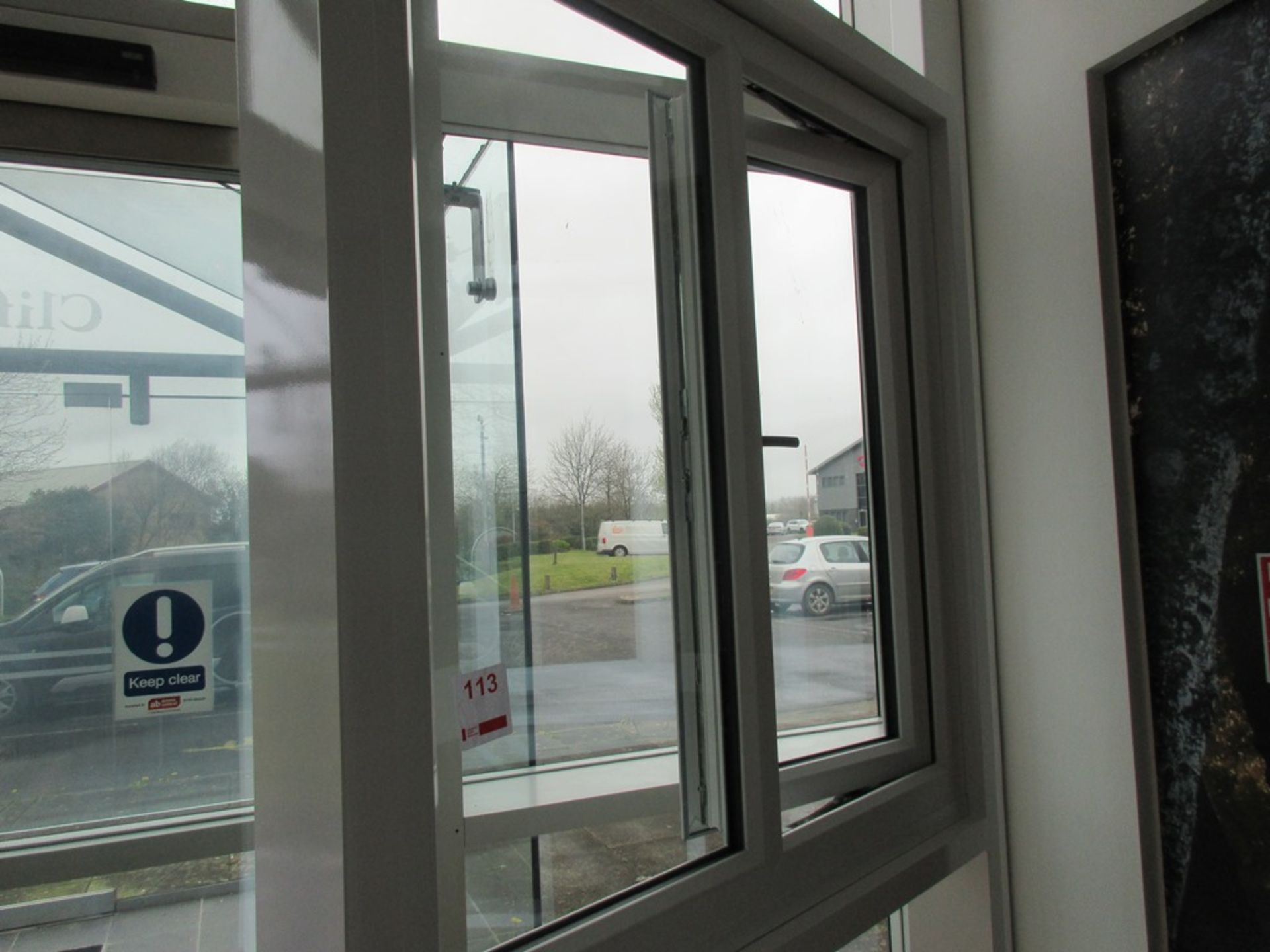 Aluminium framed single door showroom window - Image 2 of 3