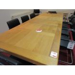Wood effect boardroom table