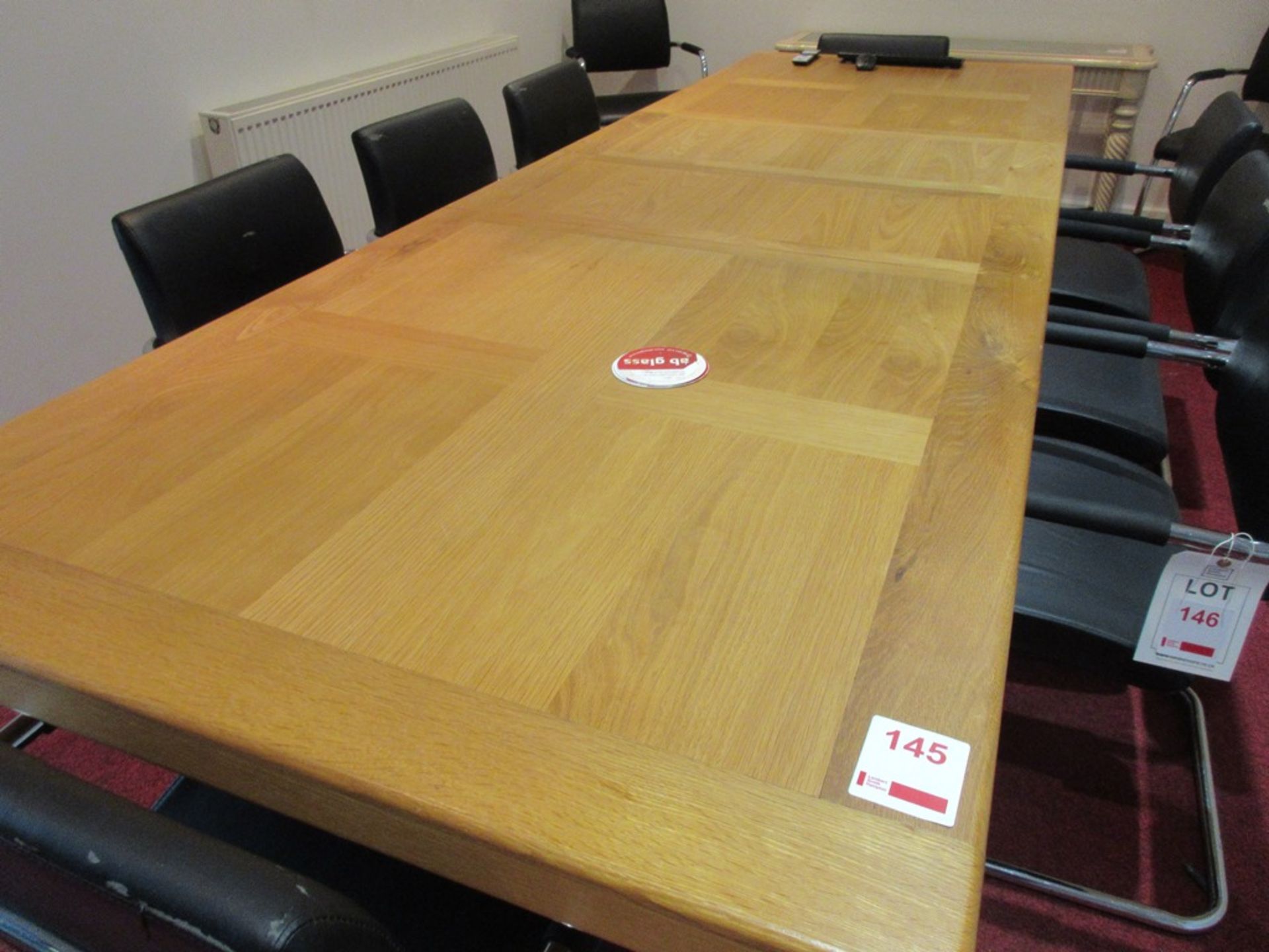 Wood effect boardroom table