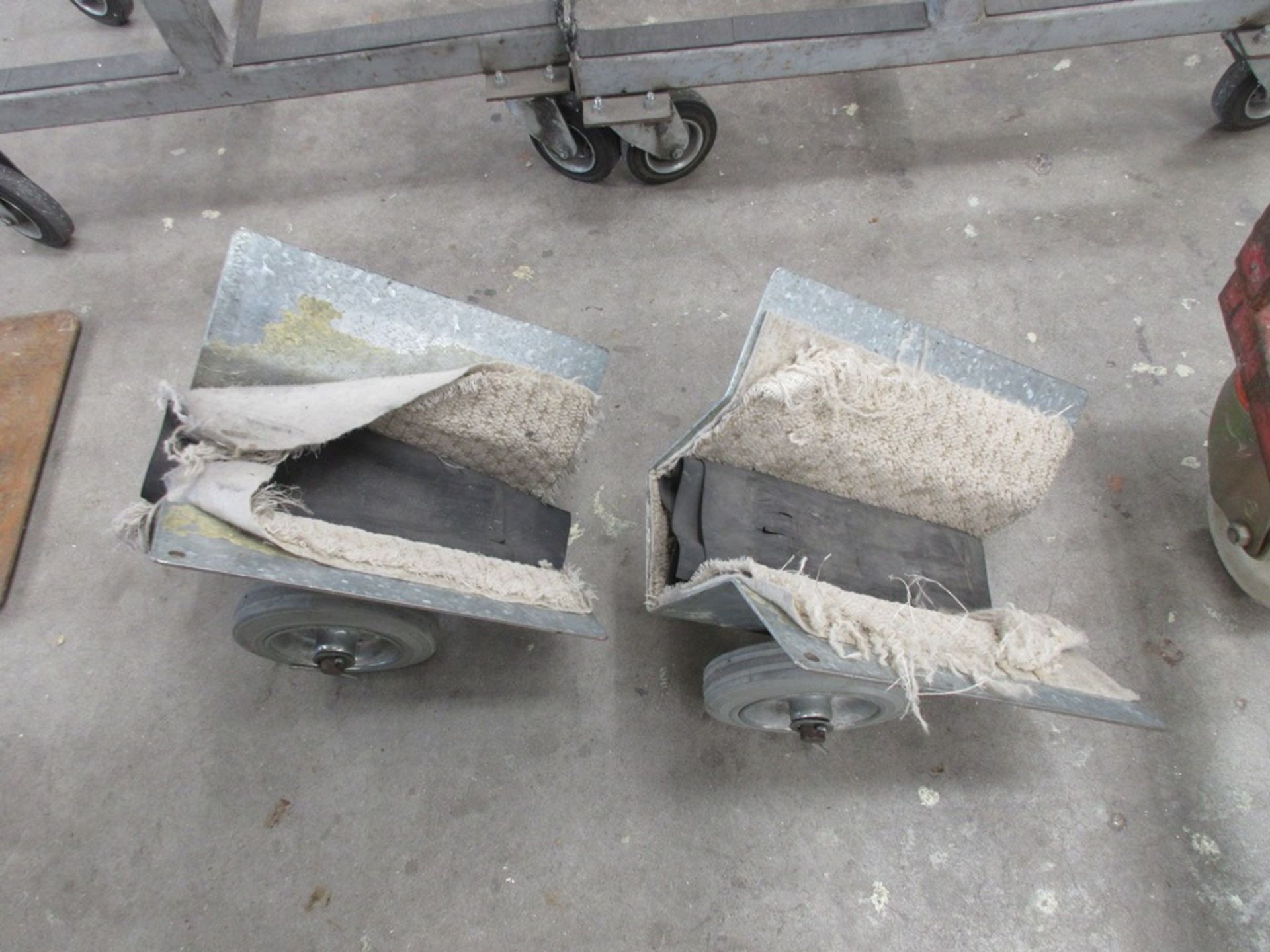 Two mobile 650 x 650mm trollies - Image 2 of 3