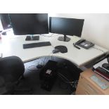 Desktop PC, 2 flat screen monitors, keyboard, mouse
