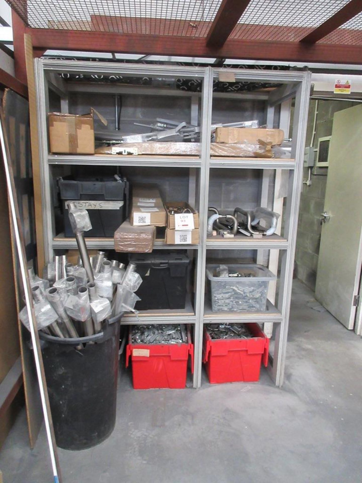 Quantity of stainless steel tube, handles & window fittings etc.
