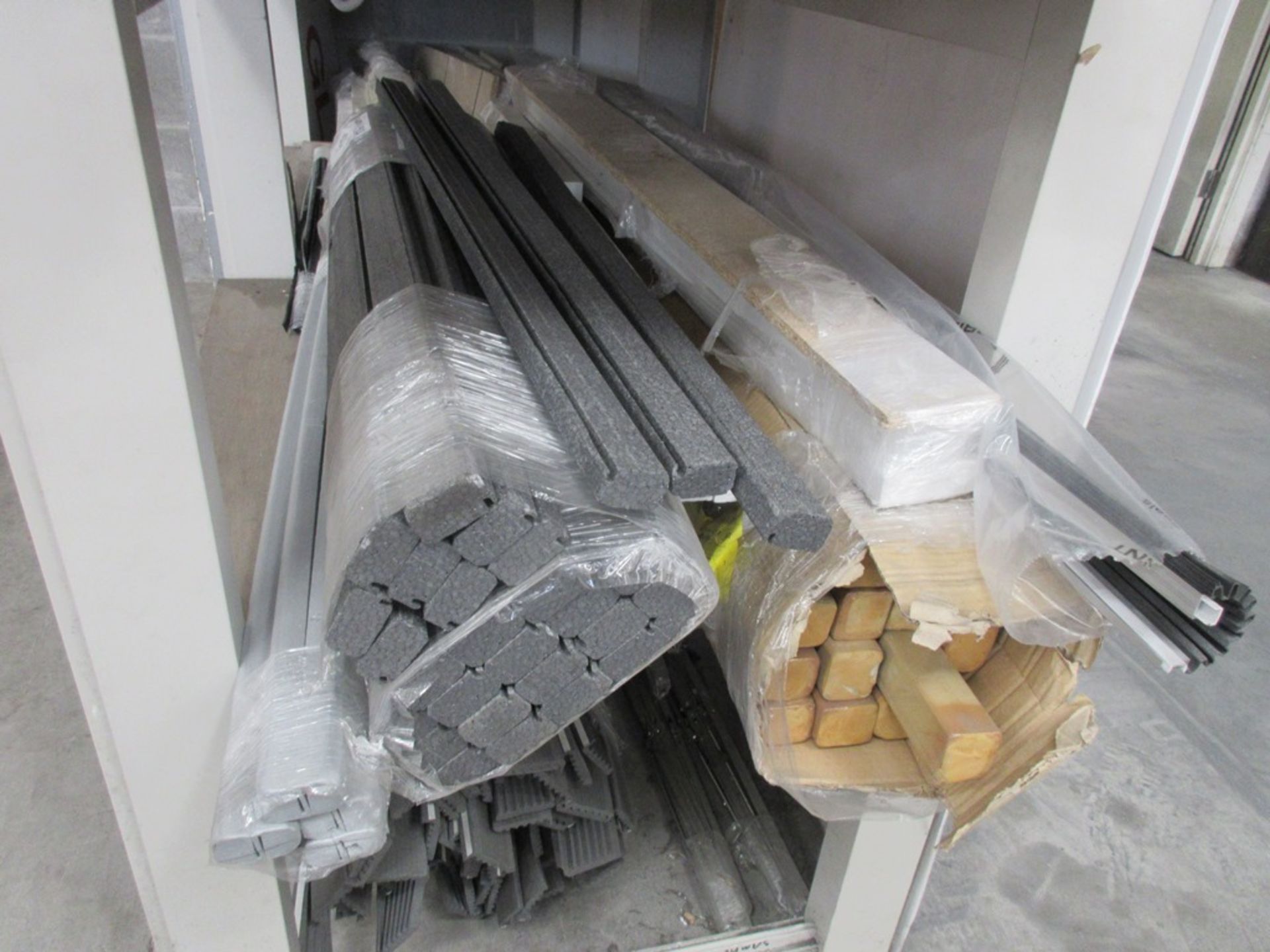 Quantity of assorted steel rods, window fittings, foam strips etc. - Image 4 of 7