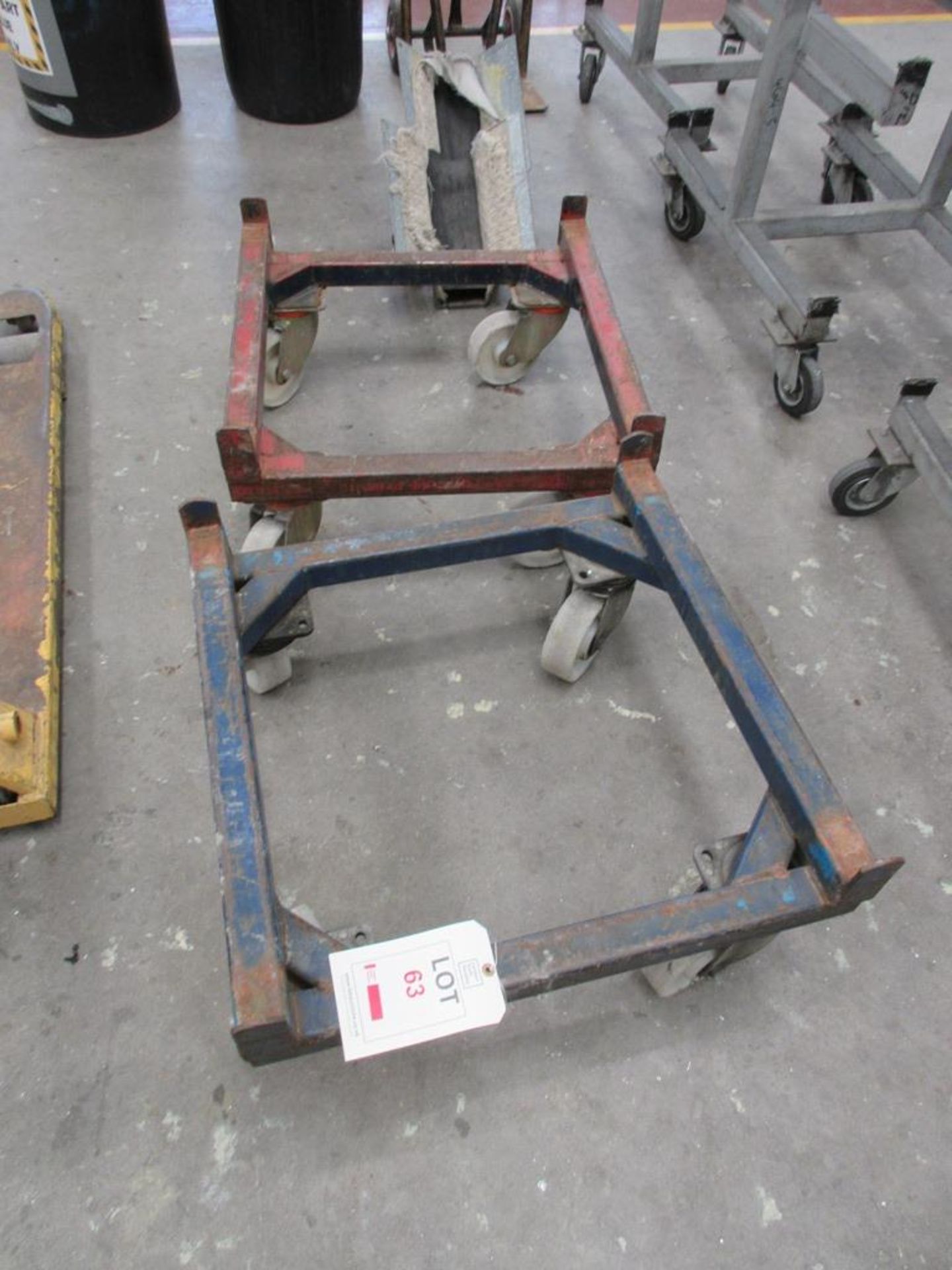 Two mobile 650 x 650mm trollies