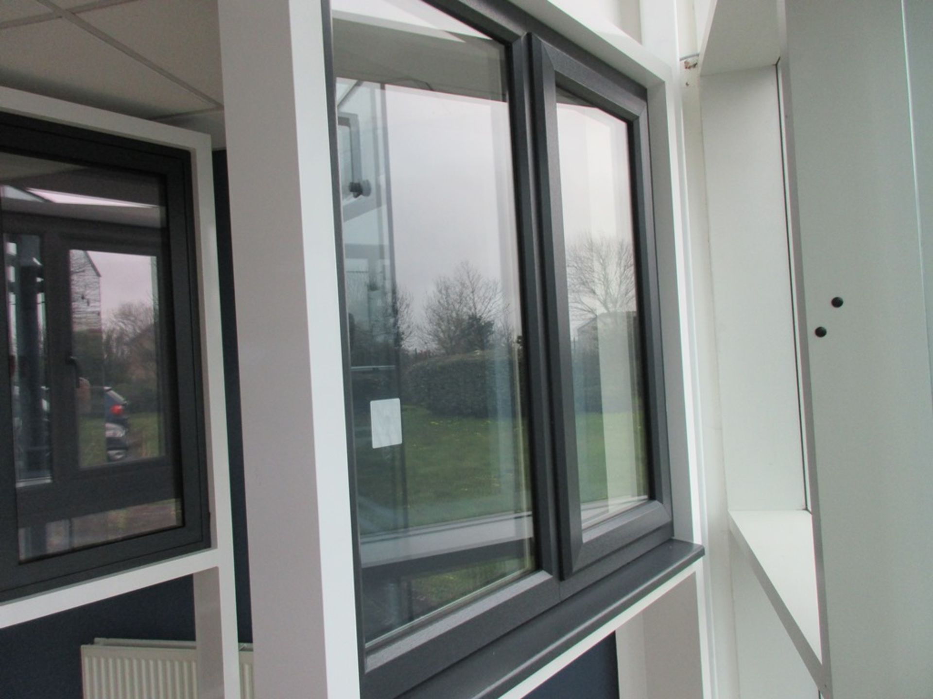 Aluminium framed single door showroom window - Image 2 of 3