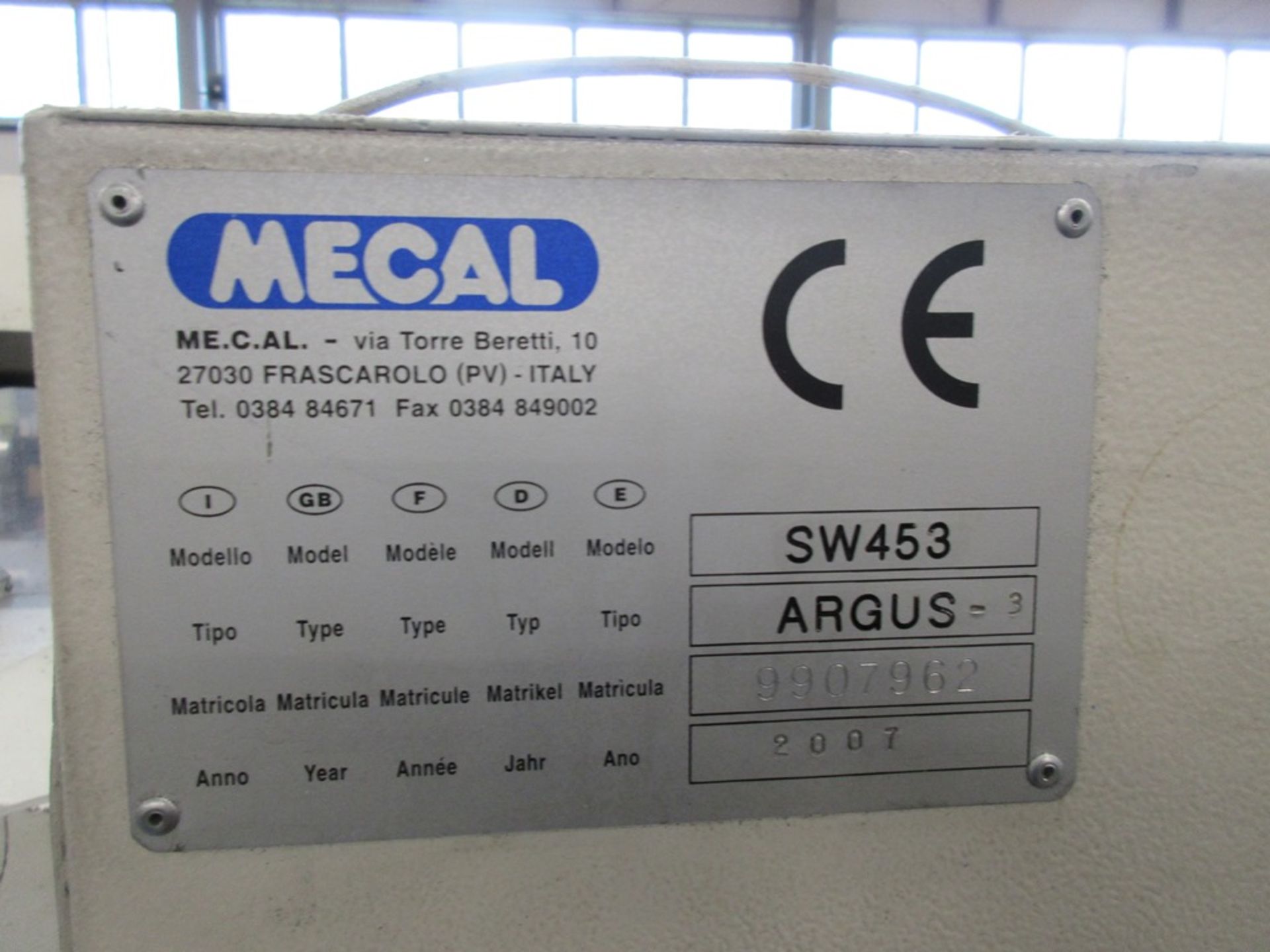 Mecal SW453 Argus - 3 CNC double mitre saw with pneumatic clamping (2007) - Image 7 of 17