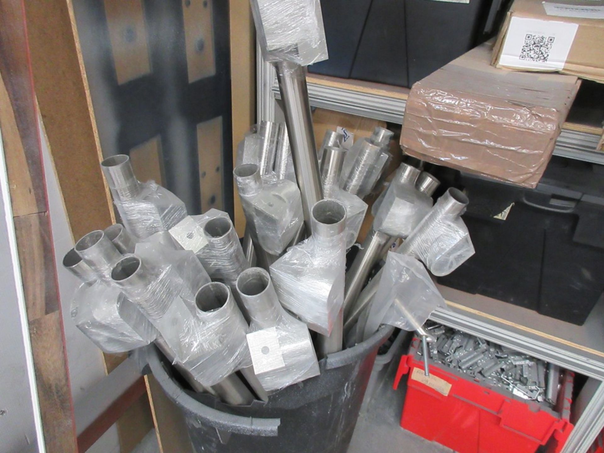 Quantity of stainless steel tube, handles & window fittings etc. - Image 6 of 7