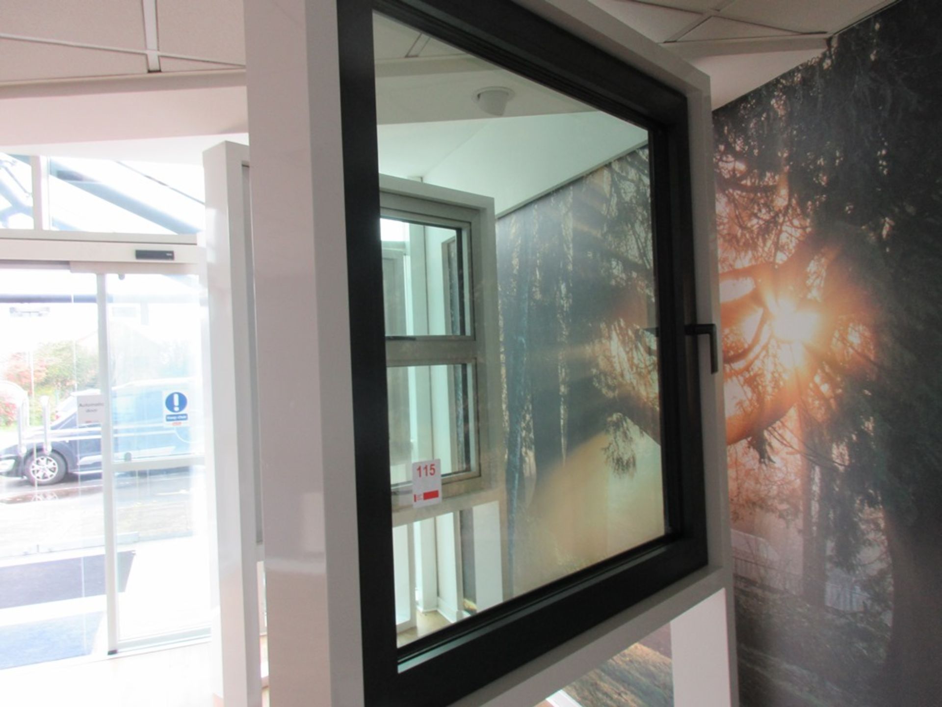 Aluminium framed single door showroom window - Image 2 of 3