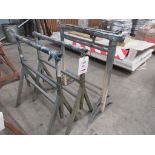 Four metal framed trestles