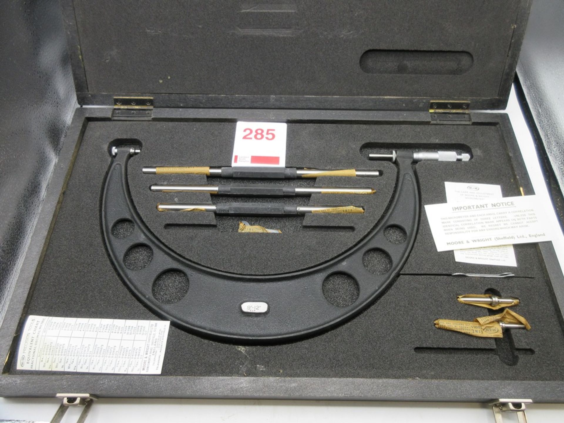 Moore and Wright 9-12" micrometer