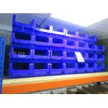 Twenty-seven Blue storage bins