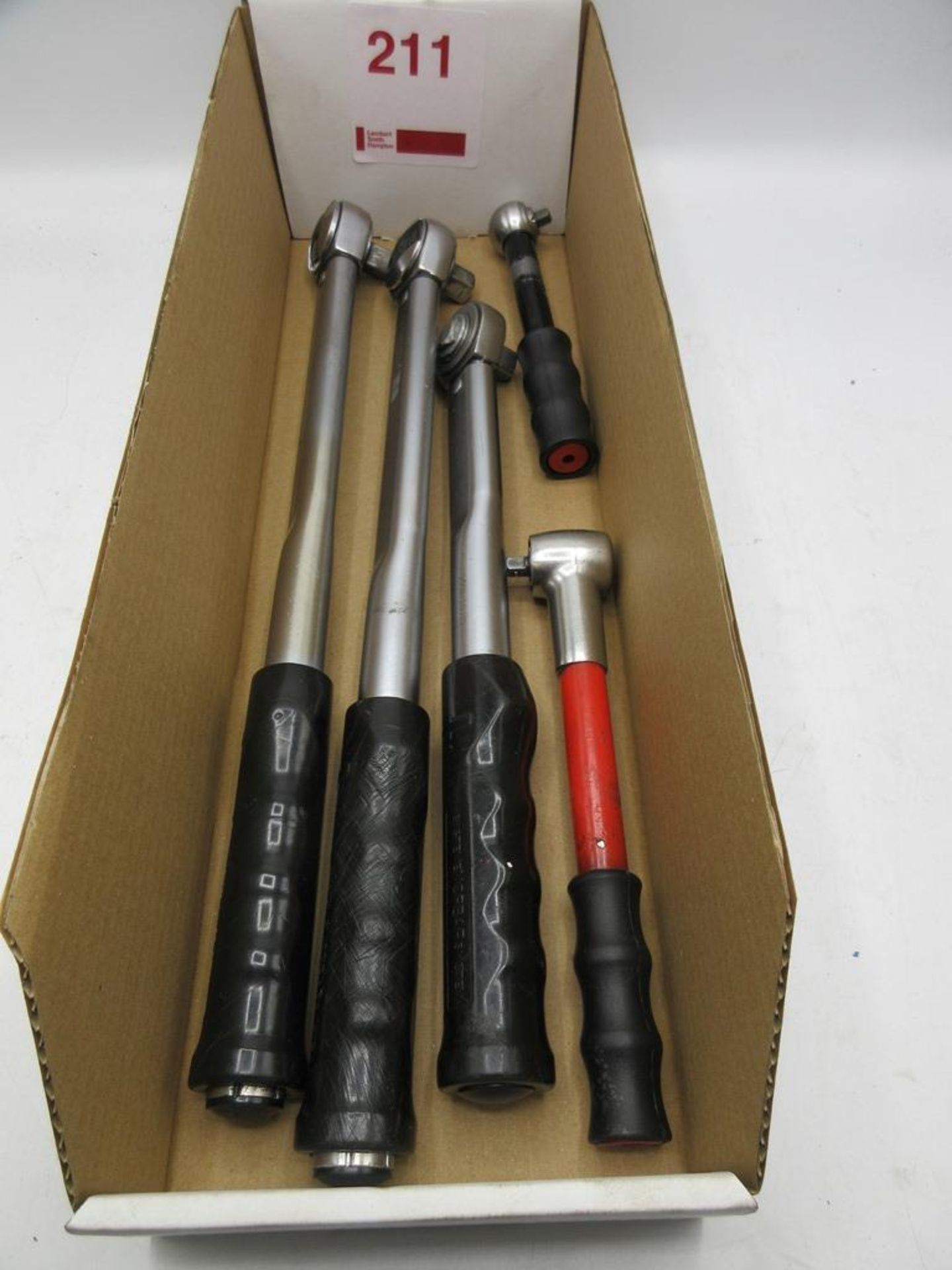 Five various torque wrenches