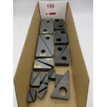 Box of adjustable milling clamp height blocks