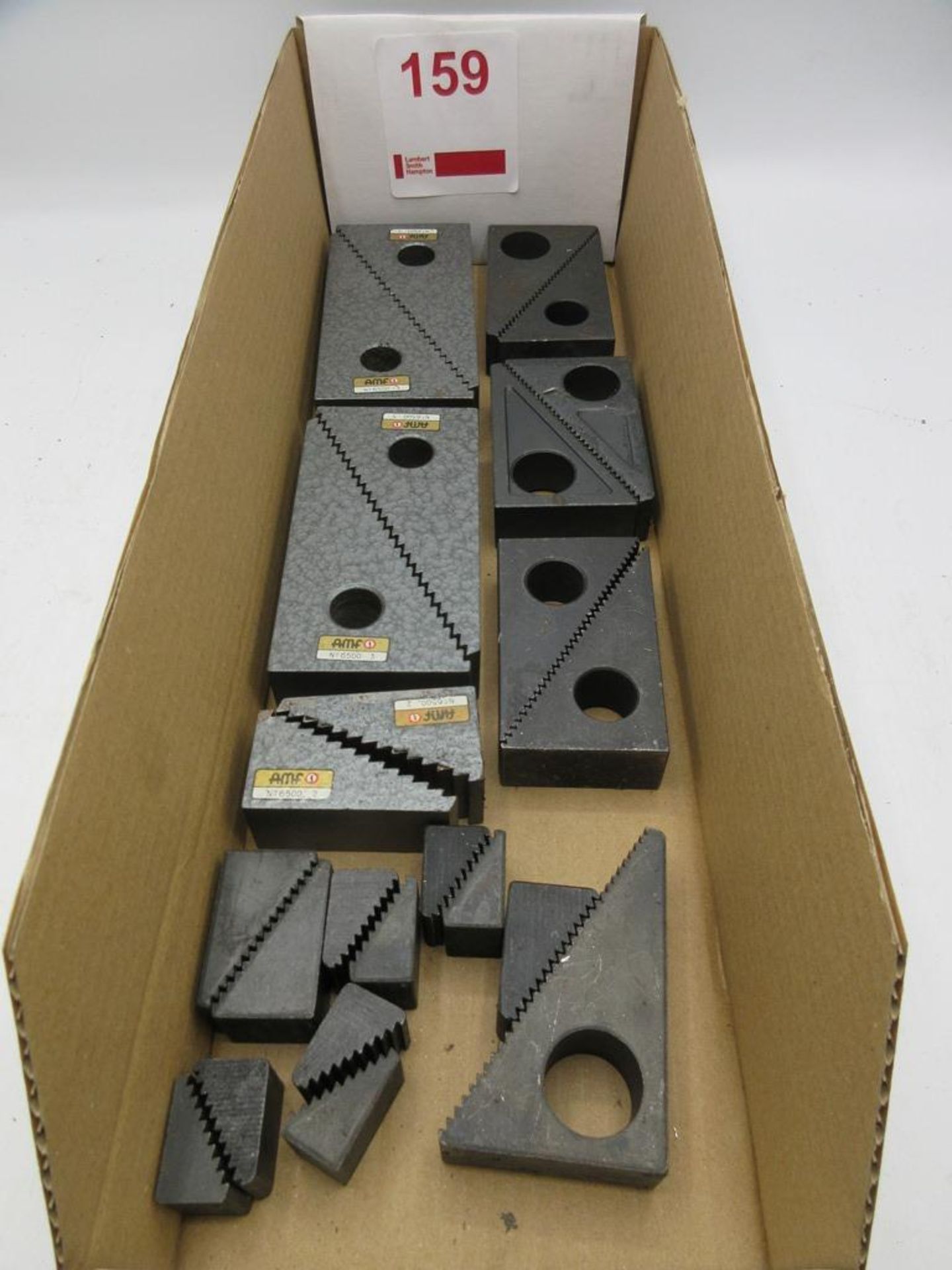 Box of adjustable milling clamp height blocks