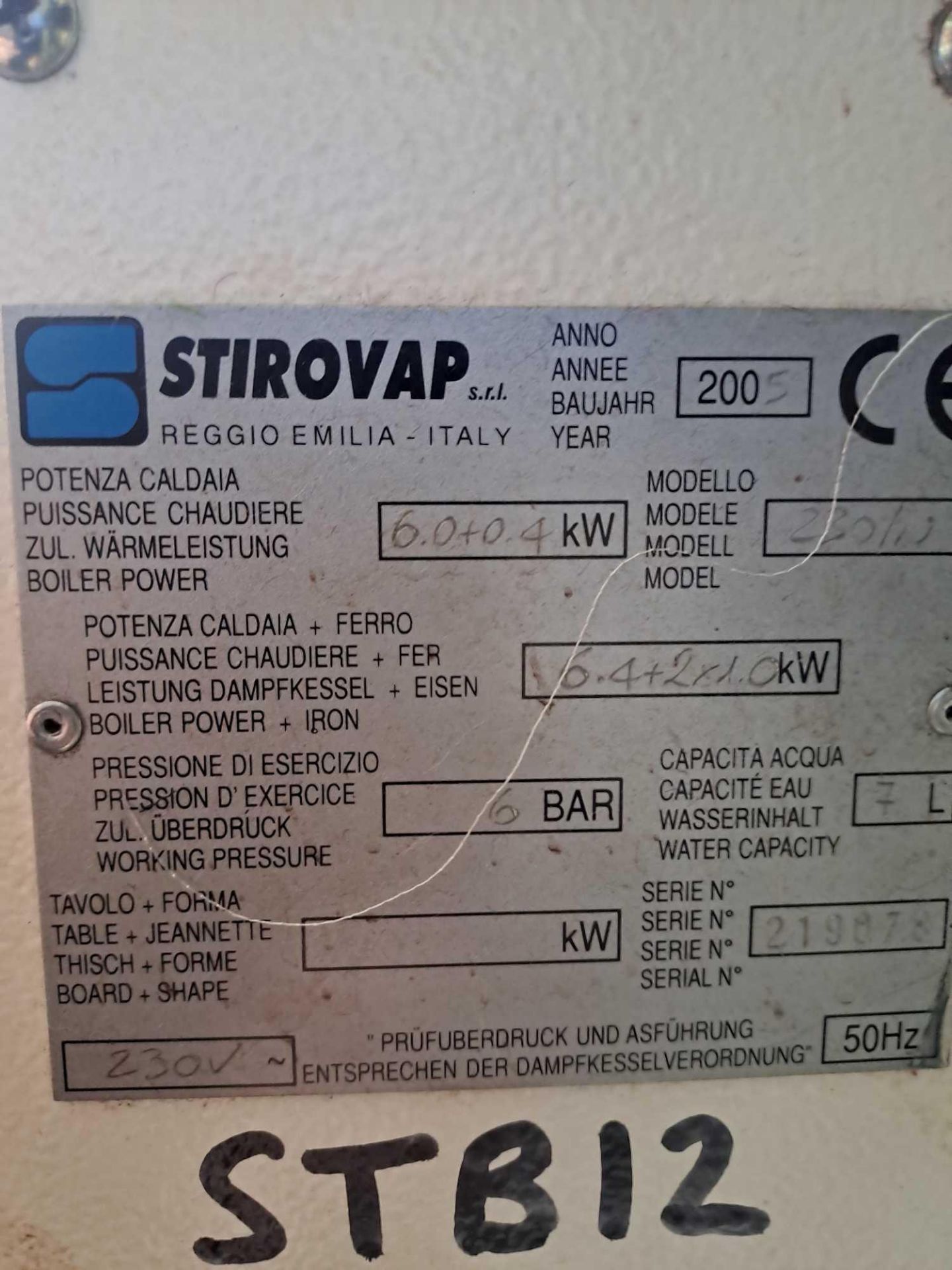 Stirovap 510 (table) 203/N (generator) Table & Generator (2005 ) - Image 5 of 6