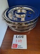 Four silver plated communion trays