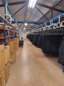 Unbadged internal floor mounted clothes rail system