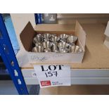 Box of pewter communion glasses