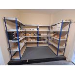 Rapid Racking Four 4-shelf boltless adjustablef racks